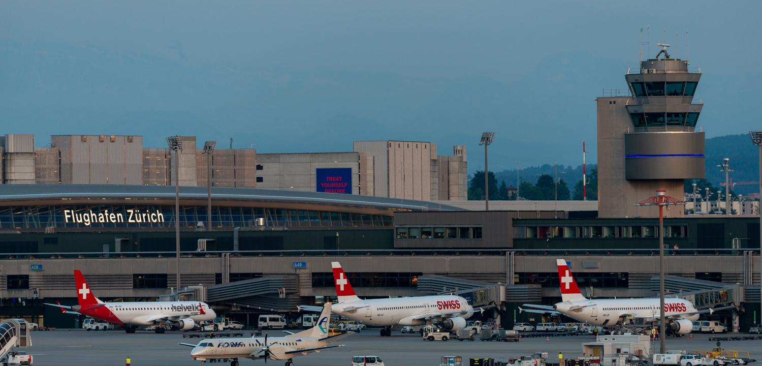 Zwei Flughäfen befinden sich in naher Umgebung zum Aargau. © Flughafen Zürich